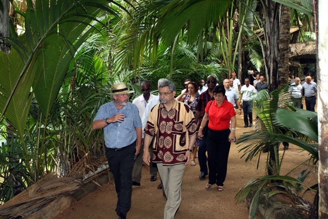 Cabo Verde President visits Seychelles' UNESCO world heritage site of Vallee de Mai