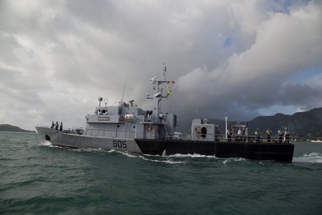 32 year old Seychelles patrol ship, Andromache, heads to Sri Lanka for major refit