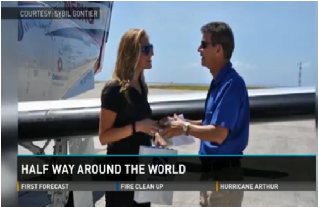 Amelia Rose Earhart makes flying stop in Seychelles in round-the-world trip in a single-engine plane