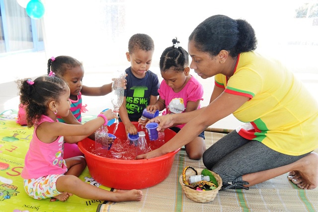 Seychelles youngest citizens setting down their hope and aspirations for the future development of the island nation