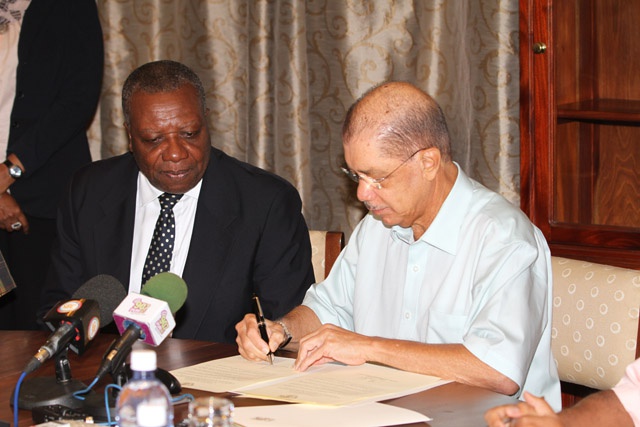 No longer bystanders in global processes - Seychelles President Michel signs ratified WTO accession protocol