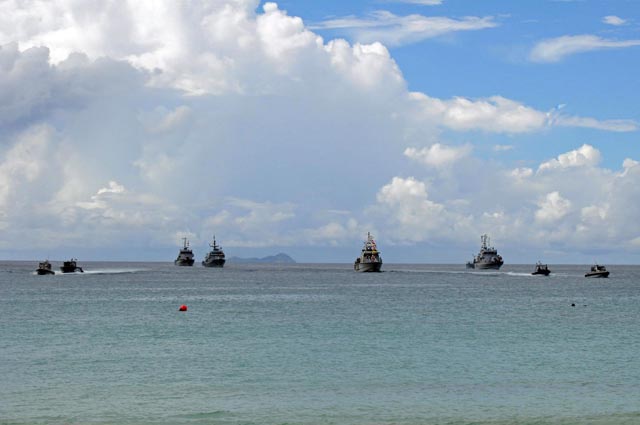 Seychelles shows off naval power in first-ever naval fleet review