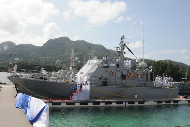 Un bateau d’interception rapide d'Inde renforce la Garde-côtes des Seychelles