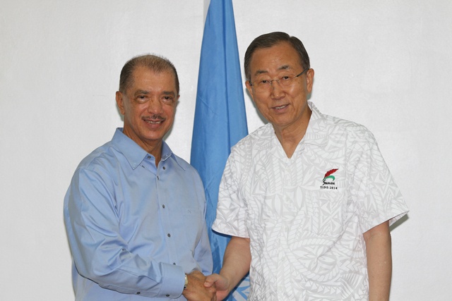 UN Secretary-General Ban Ki-moon on official visit to Seychelles this weekend