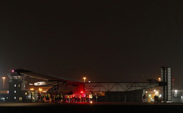 Solar plane completes epic round-the-world trip