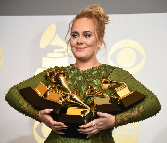 Adele wins big at Grammys with five awards