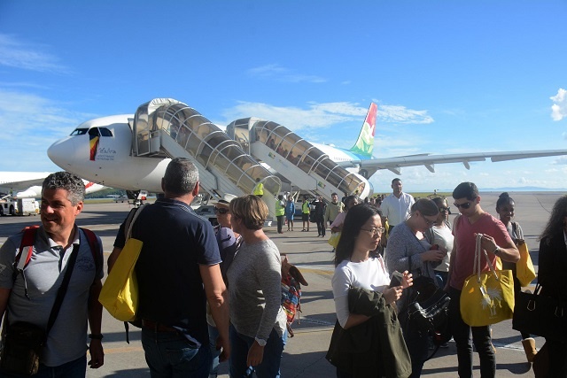 Direct from Dusseldorf: Passengers on new flight from Germany land in Seychelles