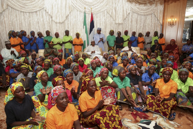 Nigeria president vows support for freed Chibok girls