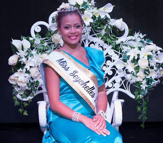 Happy and surprised, Hillary Joubert wins Miss Seychelles crown