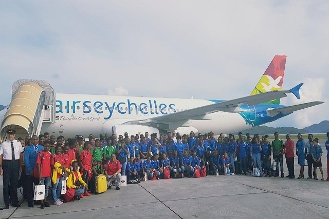 Air Seychelles transporte les athlètes seychellois à Djibouti pour les jeux de la CJSOI