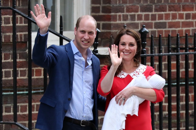 Britain's Prince William and Kate return home with newborn son