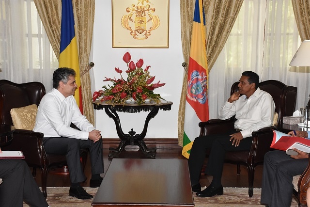 First-ever Romanian ambassador to Seychelles visits island nation, meets president