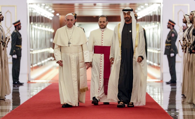 Pope Francis lands in UAE for historic visit