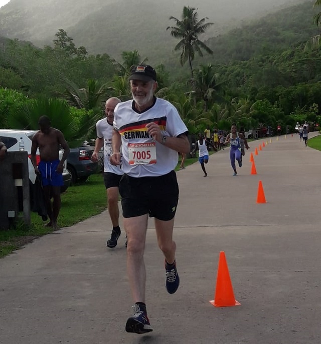 German runner makes Seychelles his 124th country he has competed in