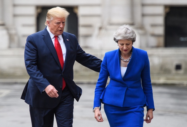 Trump vows 'phenomenal' trade deal with outgoing British PM