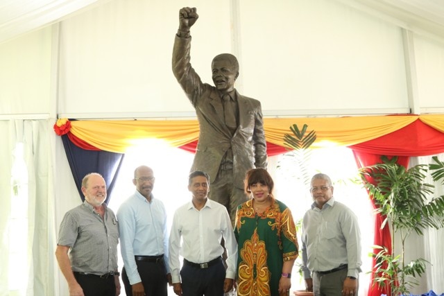 Nelson Mandela statue unveiled in Seychelles’ Peace Park on South African icon’s birthday