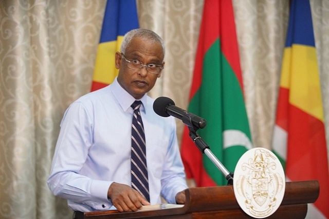 Seychelles, Maldives are ‘giants’ on climate change, President Faure tells President Solih