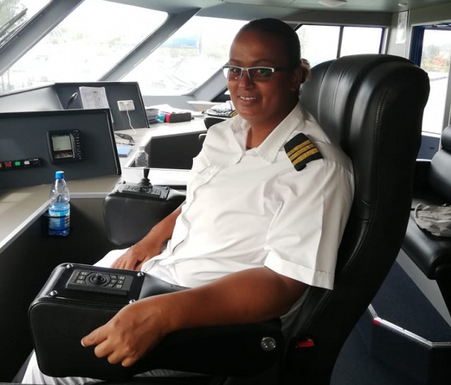 First in Seychelles: Female ship officer sets sights on making captain