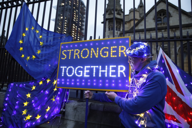 Britain hails new start as it says farewell to EU