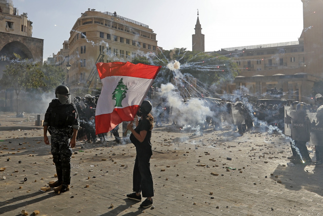 Electric night of Lebanon protests after blast