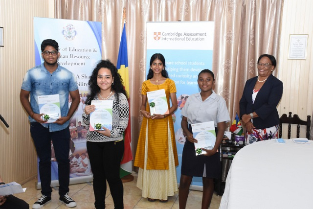 5 Seychellois students recognised as top performers for IGCSE and A-level examinations