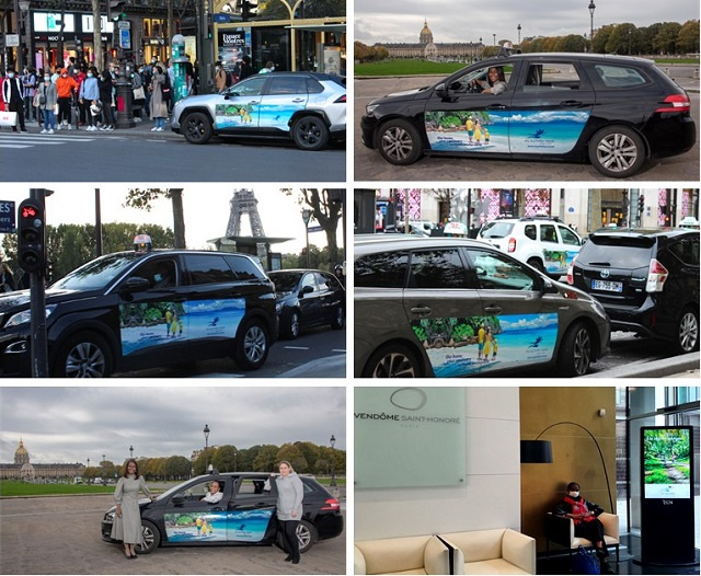 Seychelles tries to lure gloomy Parisians to sunny Seychelles with taxi campaign