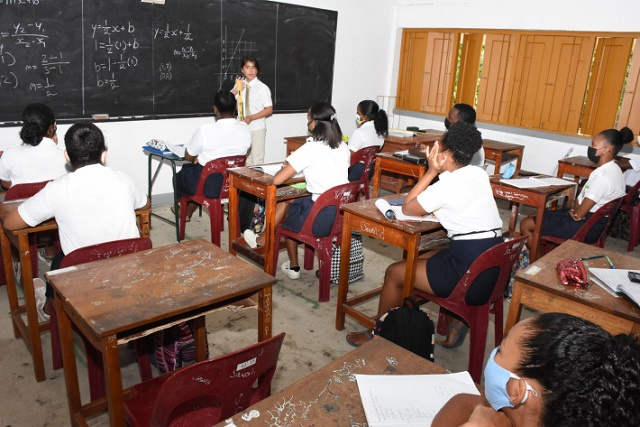 Homework on holiday? 13-year-old visitor to Seychelles helping teach maths classes