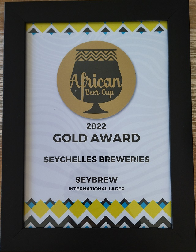 Seychelles' best loved beer 'SeyBrew' wins gold award at African Beer Cup 