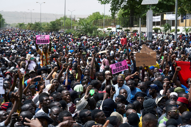 Malians march for state protection after massacre