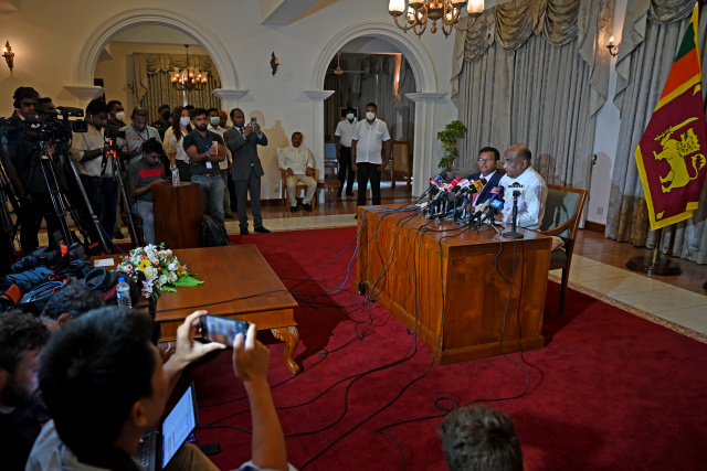 Sri Lankan president's resignation accepted