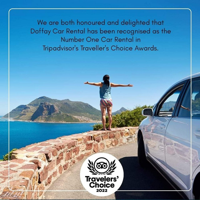 Car rental in Seychelles wins Tripadvisor Travellers' Choice Award - In the top 10 globally