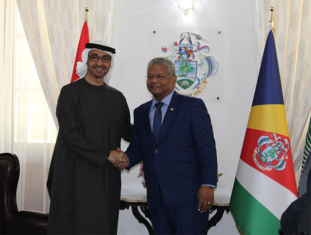 Island visit: UAE President pays official call on Seychelles' President
