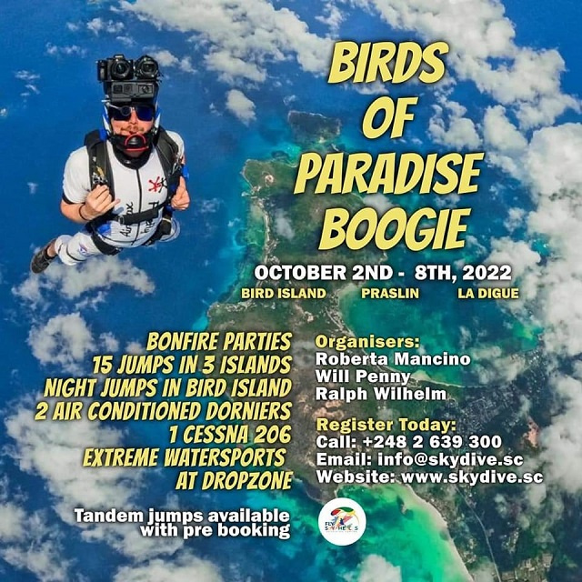 Seychelles to host 4th international skydiving event in October