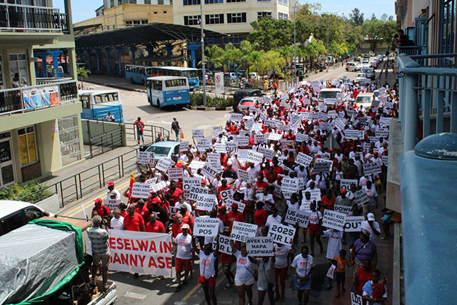 L’opposition seychelloise manifeste dans le calme dans la capitale