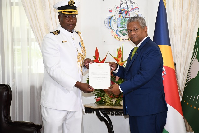 Lieutenant Colonel David Arrisol appointed Commander of Seychelles Coast Guard