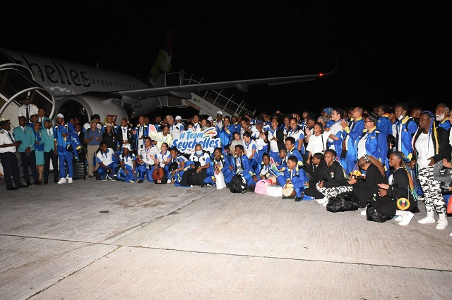 Team Seychelles returns home from 11th edition of Indian Ocean Island Games