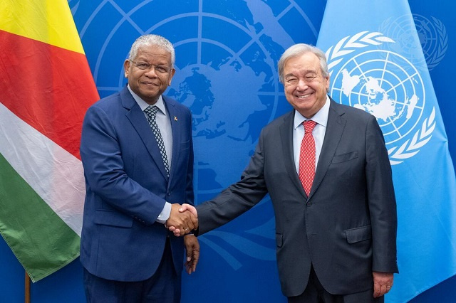UN Secretary-General commends Seychelles as frontline partner for issues of concern for the organisation