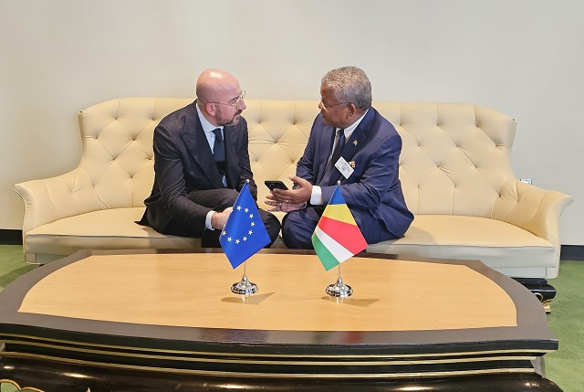 Tax transparency: Seychelles' President highlights negative impact of 'partially compliant' rating in talks with President of European Council