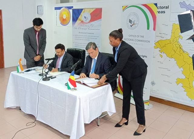 Electoral commissions of Seychelles and India sign MOU on electoral management