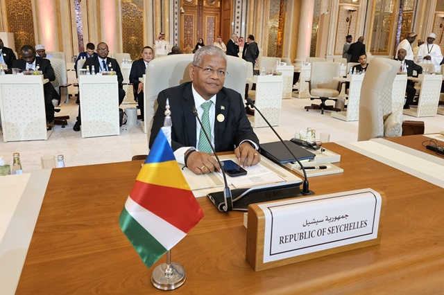 Seychelles' President calls for end of hostilities in Gaza and Israel during Saudi-Africa Summit