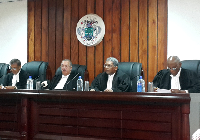 The President of the appeal’s court delivered the ruling at the end of its last session for 2016. (Seychelles News Agency) 