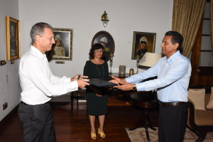 New EU Ambassador to Seychelles talks climate change, fisheries with President