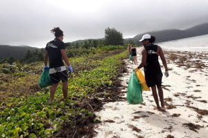 A group called 'Fresh Focus' is working to keep Seychelles' Praslin island clean